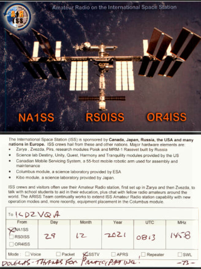 ISS QSL Card