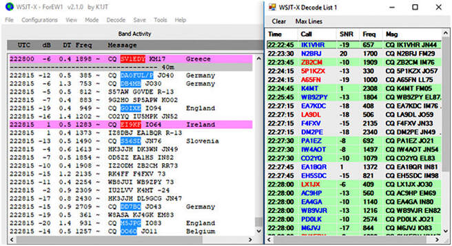 WSJT-X Band Activity